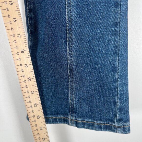 NWT MICHAEL KORS SELMA CROPPED FLARE HIGH-RISE Jeans LAKEBLUEWSH QS4905NE9Z Sz 6 - Picture 8 of 13